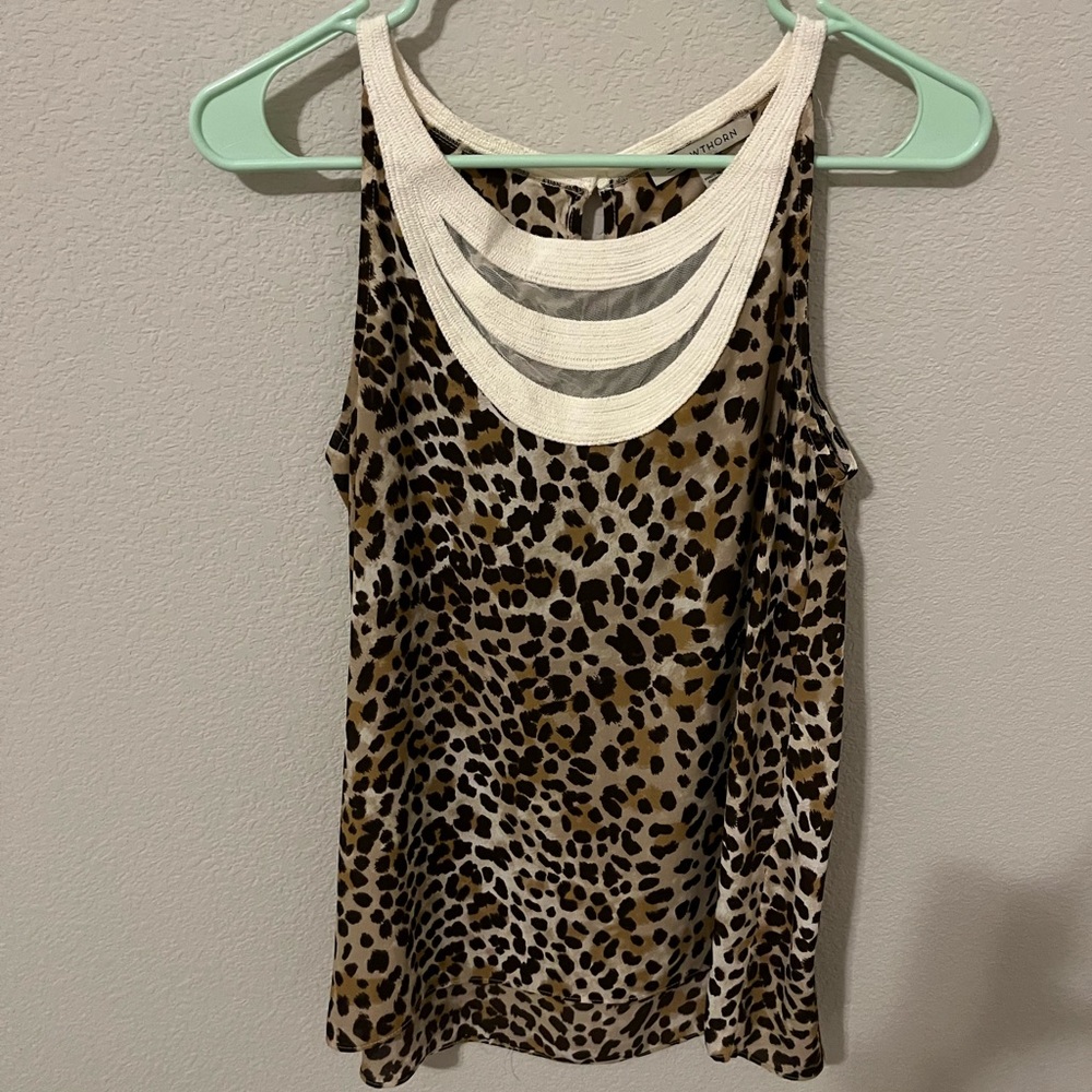 41 Hawthorne Morie Mesh Detail Blouse